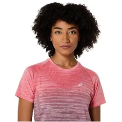 ASICS, Damen, Sportshirt, Nahtloses T-Shirt (L), Rot, Grün