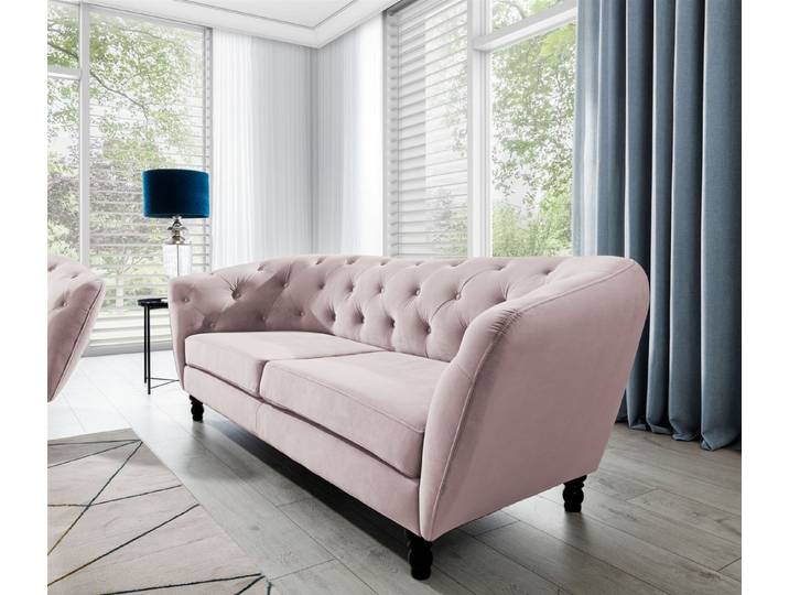 Fun Möbel Sofa Sofa Designer-Sofa Charlotte 3-Sitzer Stoff, 1 Teile