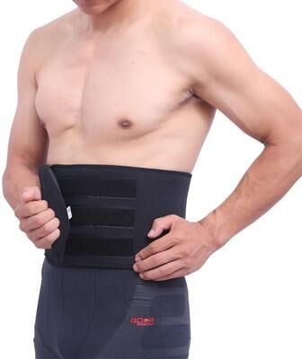 Uplift Picks AOLIKES Adjustable Waist Trimmer Sweat Belt And Back Support black l