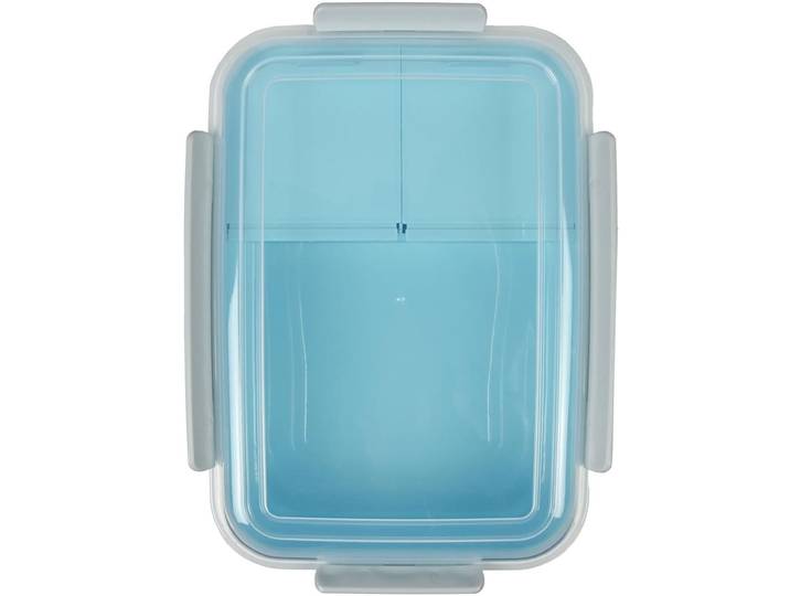 Lunchbox mit Kunststoff Clip-Deckel, 3-Fächer, 1,2 l