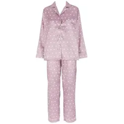 Missya Leo Sateen Pyjamas Lila Small Damen