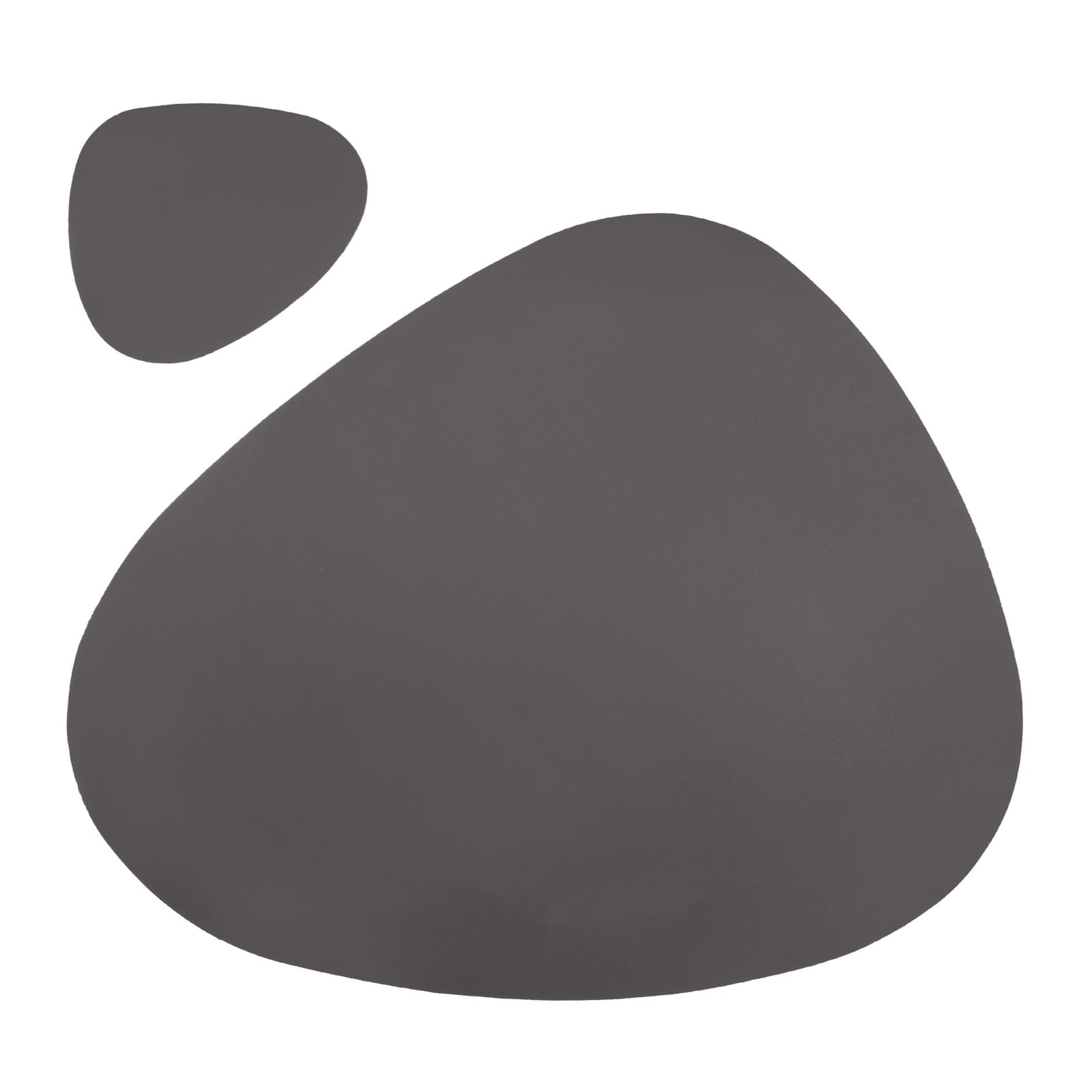 Krumble Placemat en onderzetter set van PU leer in donkergrijs
