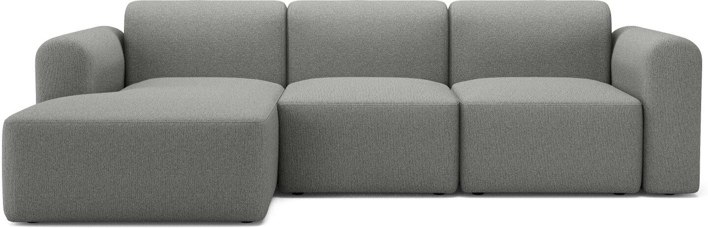 Ecksofa TENKSOM "Rund, Relax-Ecke, Big-Sofa, Endless Seating", grau (mittelgrau), B:266cm H:71cm T:152cm, Sofas, Ecksofa, Bezüge wechselbar, Kaltschaum im Sitz, Nordic Swan Ecolabel