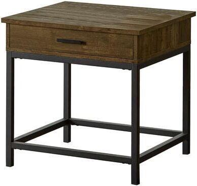 Coaster Byers 1-drawer Square Engineered Wood End Table Brown Oak