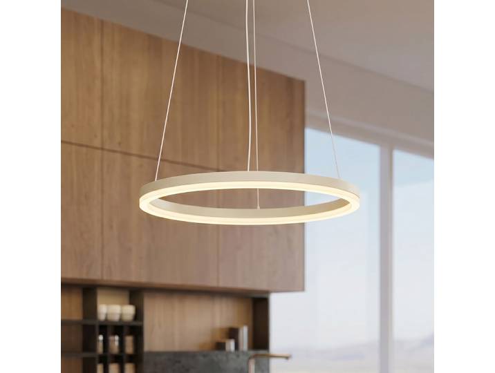 Suspension LED Albiona, beige, 1 anneau, Ø 40 cm - Arcchio - Cuisine - Moderne - Métal - À ampoule unique