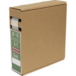 Quadrios 25CA504 Schrumpfschlauch mit Kleber Transparent 15 mm 5 mm Schrumpfrate:3:1 5 m