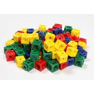 100 Steckwürfel 4- farbig 1,7cm
