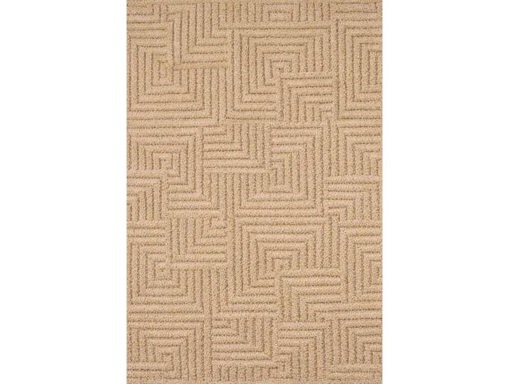 Tapis salon motif labyrinthe en 3d beige - 160x230 cm