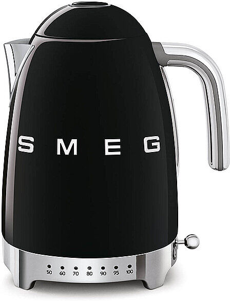 SMEG Wasserkocher mit variabler Temperaturregelung 50's Style 1,7l Schwarz schwarz EG
