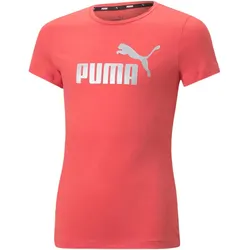 PUMA Ess+ Metallic Logo T-Shirt Mädchen salmon 116