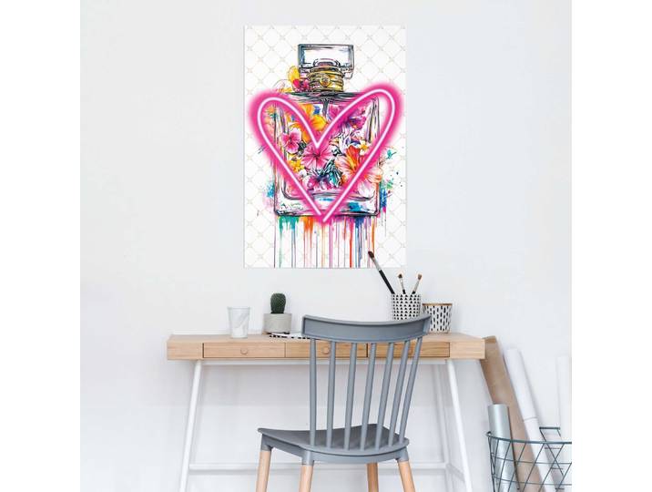 Poster Bottle Love Papier Multicolor 61 x 92 x 0cm