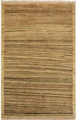 Treasured Knots Modern Minimalist Gabbeh Hand Knotted Wool Area Rug