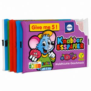 Küchle Esspapier Knabber, mit Fruchtgeschmack, in 4 verschiedenen Sorten & Farben, je 25 g, 5 Pack
