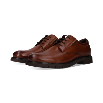 Schnürschuh SALAMANDER "Cottbus", Herren, Gr. 41, Textil, braun (cognac), Leder, Schuhe Schnürschuh, Anzugschuh, Business-Schnürer, Festtagsschuh mit Stretch