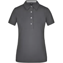 Damen Plain Polo-Shirt "JN969" - M - graphite/graphite-white