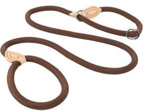 Inspired Living TitanGrip Slip Rope Dog Leash For Medium & Large Dogs Heavy Duty Braided Dog Training Leash With Adjustable Collar Loo coffee 0.8cm 180cm