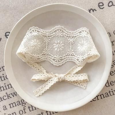 Tiny Tots Teens Trends Baby Hair Accessories Hollow Headbands For Girls Elastic Lace White Floral Sweet Princess Hairband For Newborn b