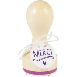 3x Stewo, Stempel, Tampon à motif rond - Merci