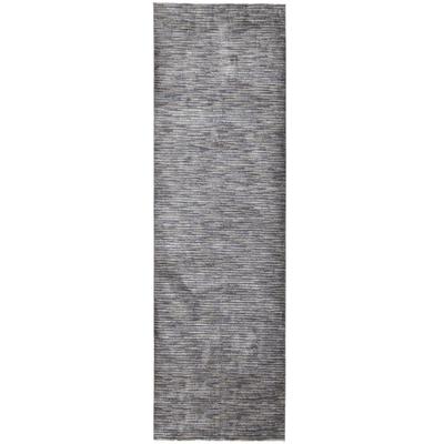 Teppich GINO FALCONE "Corduletta UNI", grau (dunkelgrau), B:80cm H:10mm L:280cm, Polypropylen, Teppiche, Teppich, Kurzflor, meliert, moderne Cord Struktur, mit Fransen