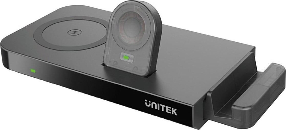 UNITEK MagMighty Combo 5 Interne oplader met USB en draadloos opladen, Zwart