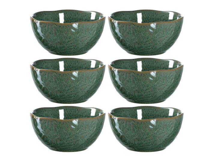 Leonardo Schüsselset Matera, Grün, Keramik, 6-teilig, rund, 12x5.7x12 cm, Geschirr, Schalen & Schüsseln, Schüsselset