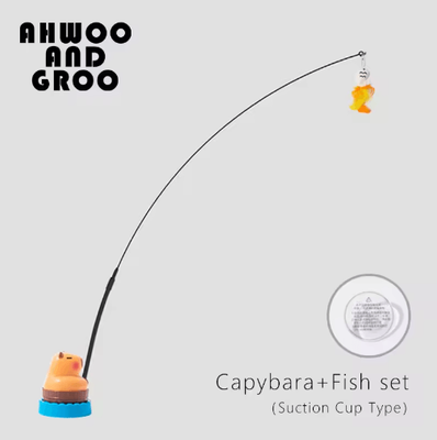 Inspire Picks Capybara Bird Teaser Wand Cat Toy With Bell For Interactive Play sucker Fish