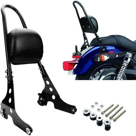 Motorrad-Rücklehne - Sitzbanklehne für den Beifahrer - Komfortabel und sicher - Geeignet für Harley Sportster - Einfache Montage - Ideal