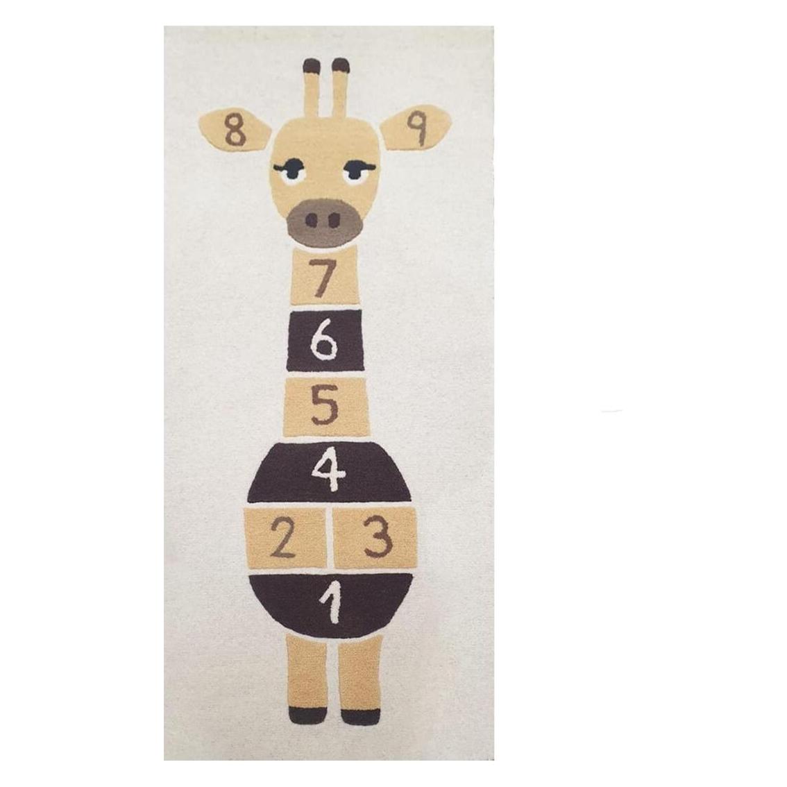 OYOY Mini Dekoteppich Giraffe Hopscotch Beige/Braun (180 x 75 cm) (M107347)