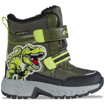 Winterboots LOTTO, Mädchen, Gr. 32, grün (olive, grün), Synthetik, mehrfarbig, Schuhe Winterboots, - mit Blinklichtern