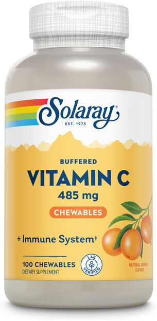 Solaray Vitamin C 500 Orange Flavor 100 Chewable Tablets