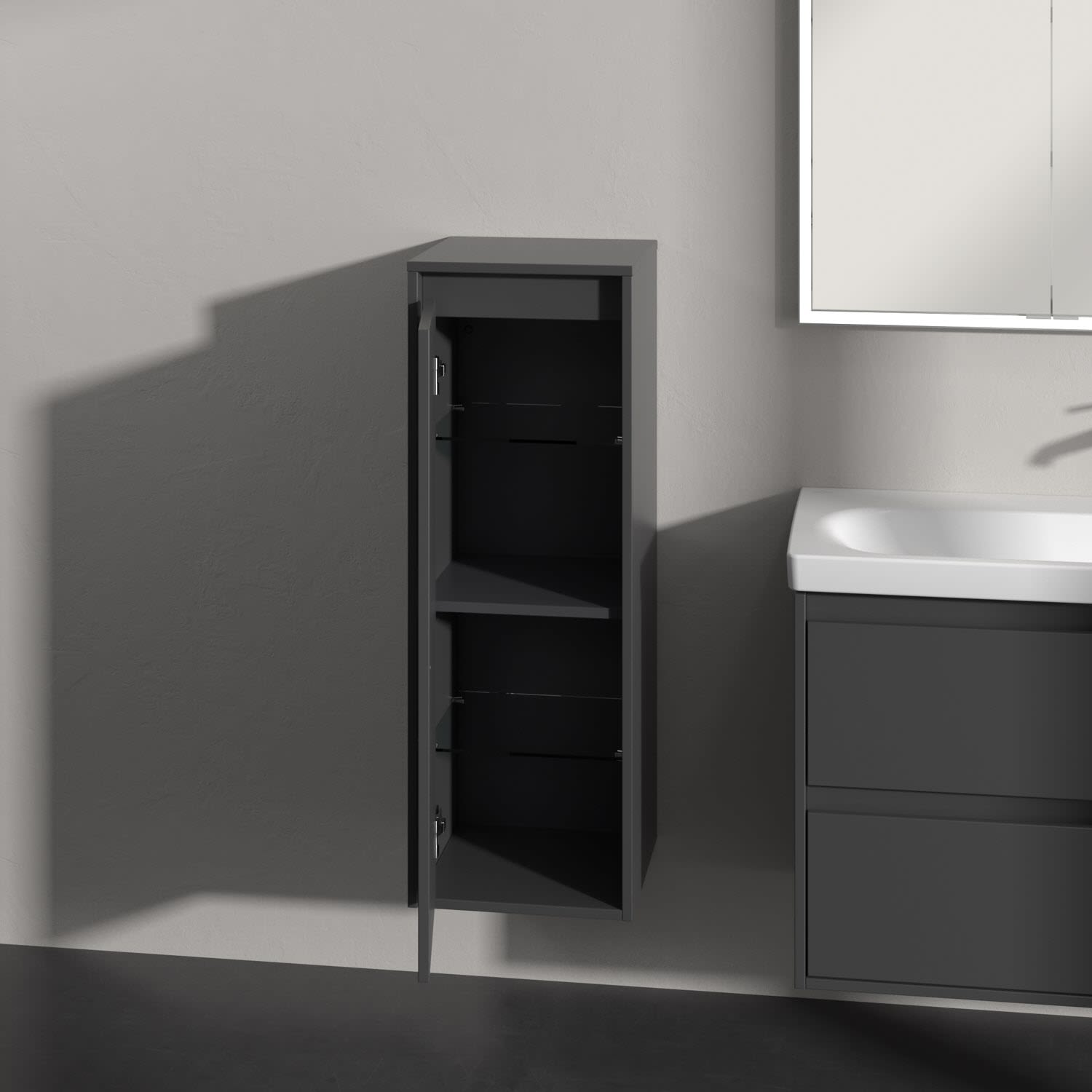 Villeroy & Boch Skyla Seitenschrank 35 x 100 cm, Anschlag links