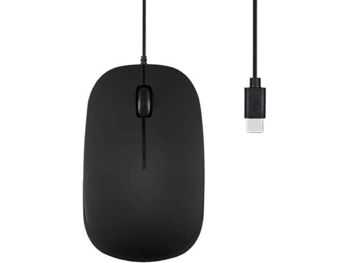 perixx PERIMICE-201C USB Type C Bedrade Optische Muis met 3 Knoppen, Scrollwiel, 800 DPI, Zwart, 11703