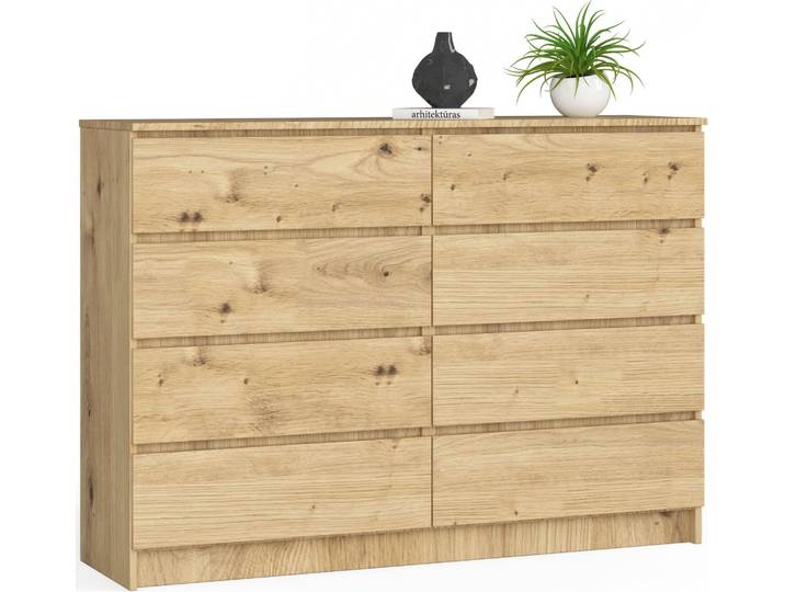 Akord Dressoir 8 Tiroirs Chêne Artisan 138X40X99