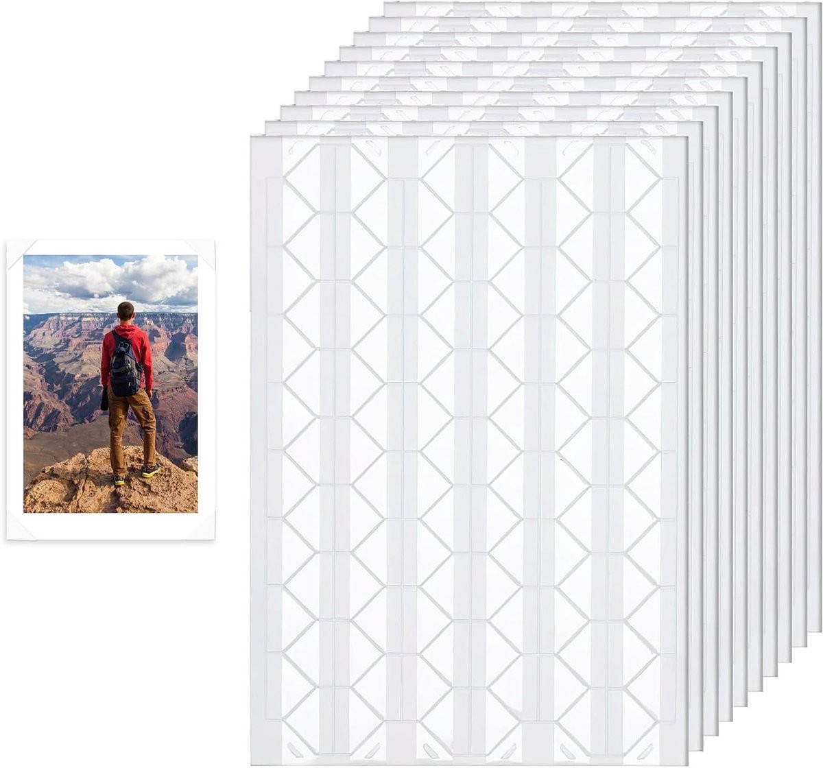 1020 stuks Zelfklevende fotohouders - Transparante fotohoeken voor fotoalbums en scrapbooking