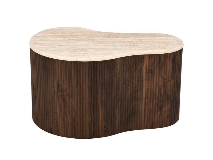 Table basse Wawaso - 83 cm 83 x 34 x 72cm Beige/Marron/Marron