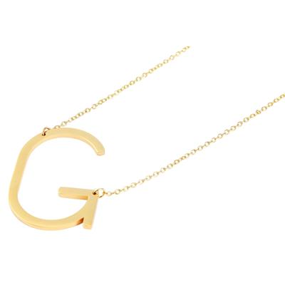 Kette ohne Anhänger ADELIA´S "Halskette mit Anhänger – Buchstabe aus Edelstahl", gold, Halsketten, Damen, 48cm, Edelstahl, Geschenkidee: zeitlos und vielseitig