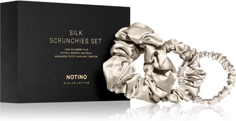 Notino Silk Collection Scrunchie Set set of silk scrunchies shade Cream