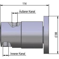 Röhm, Drehmaschine, 2-Wege Drehdurchführung Luft/Luft