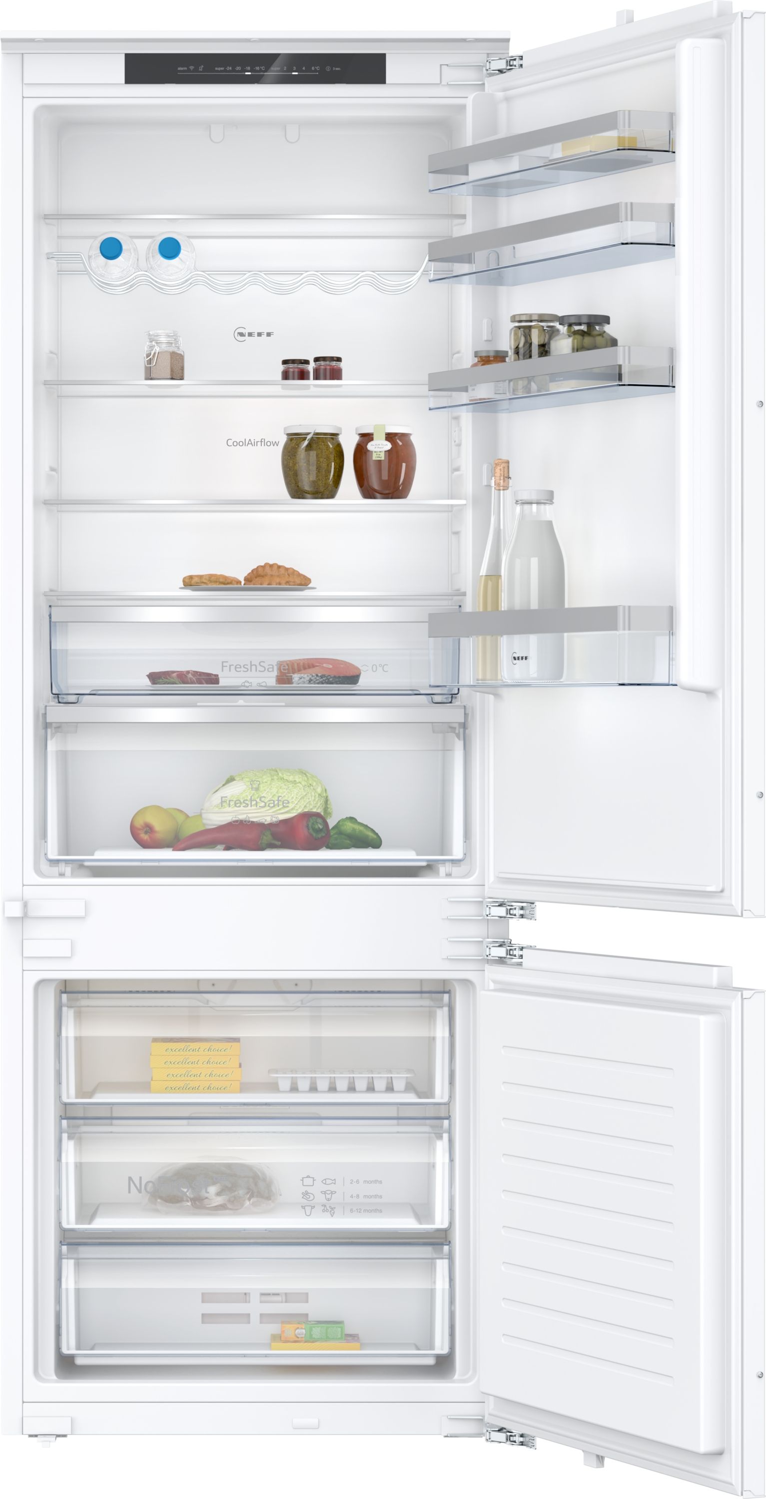Neff N50 KB7962FE0 285 l / 98 l 194 cm Einbau Kühl-/Gefrierkombination 256 kWh NoFrost