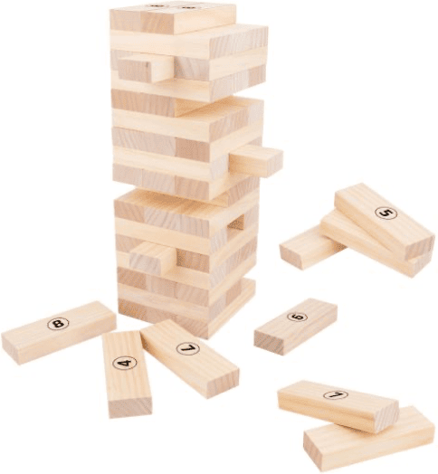 Tooky Toys Tooky Toy's Wooden Blocks Floor Game for Ages 3+