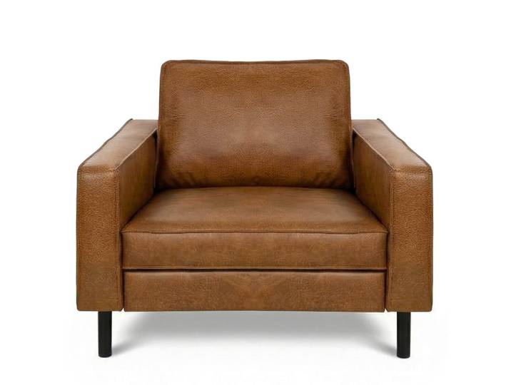 Livetastic Sessel, Cognac, Echtleder, Anilinleder, 88x85x92 cm, Wohnzimmer, Sessel, Ledersessel