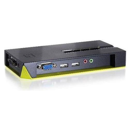 LevelOne KVM-0421 Keyboard-Video-Maus (kvm) Switch Schwarz, Grün (39810577)