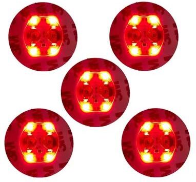 Uplift Picks Light Up Coasters 3 Mode Battery Powered Drink Pads red (5 Pcs) 60mm (with Battery)