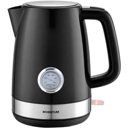 Inventum Retro Wasserkocher, Wasserkocher, Schwarz, Silber