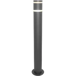 JTI, Gartenbeleuchtung, Nils Bollard Pollerleuchte 80cm E27 Fassung IP44 Anthrazit (E27, IP44)