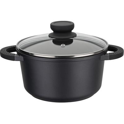 Kochtopf GSW "SilcoGuss noir", schwarz, H:11cm Ø:20cm, Töpfe, Kochtopf, Induktion