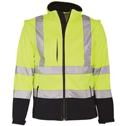Warnschutz Softshelljacke 2-in-1 "086500R" Visible Xtreme Kl. 2 - L - fluorgelb