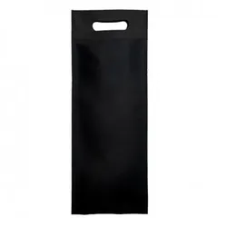 MONOUSO - Vliesstofftasche für Flasche Schwarz 17+10x40cm (25 Stück)
