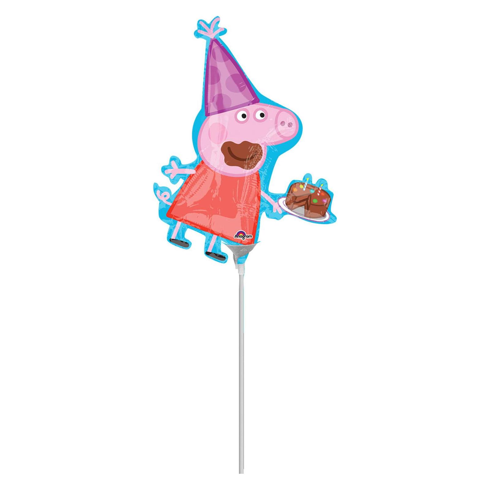Anagram Mini Shape 'Peppa Pig' Folienballon, lose, 25 x 33 (5x) (3460202)