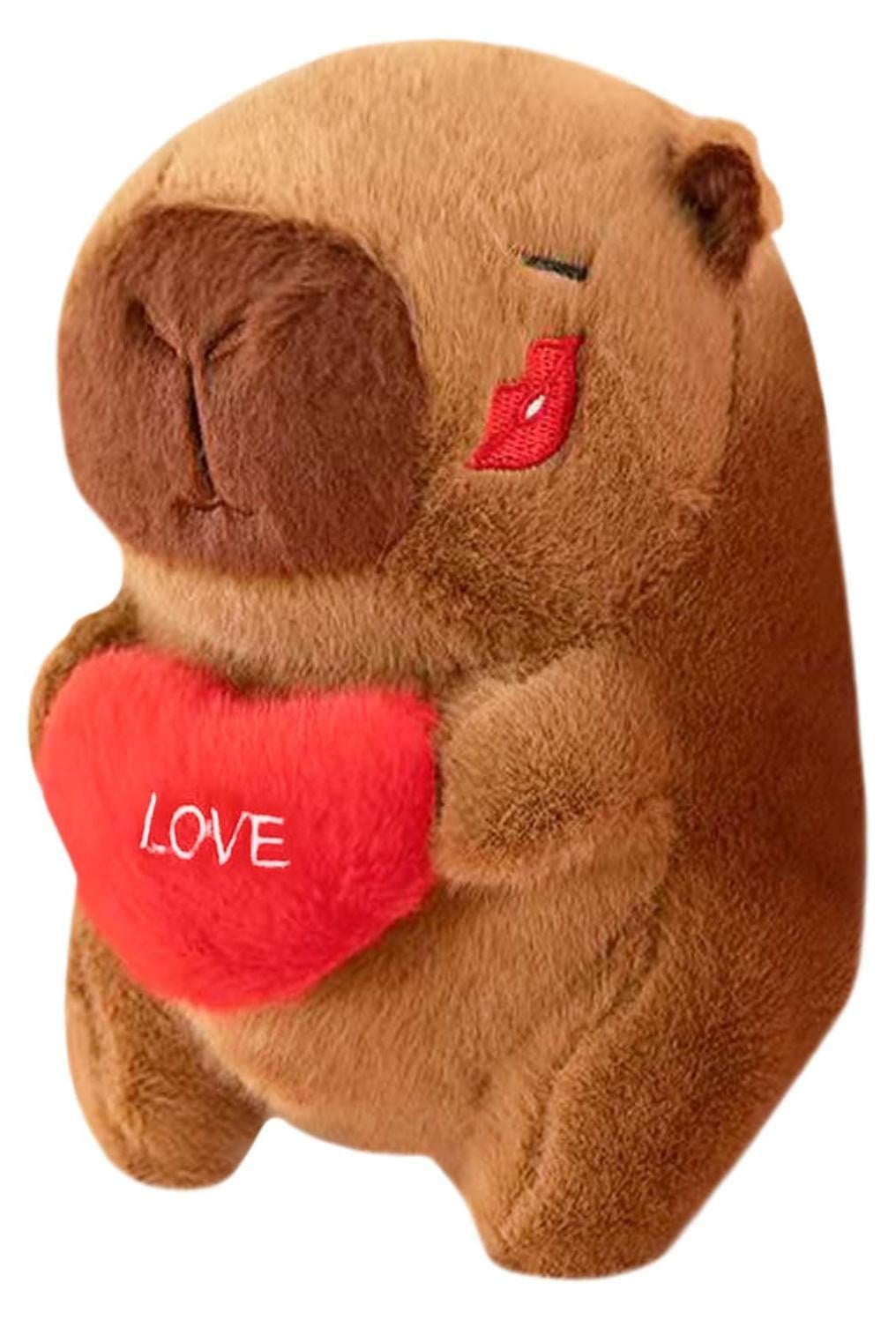 Knuffel Capybara Pluche Dier met Hart 25 cm
